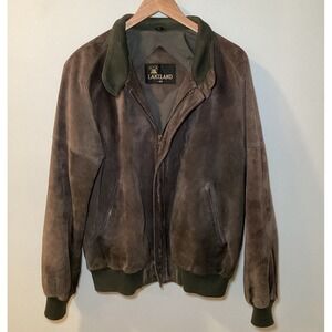 Lakeland Brown Leather Jacket Men's Size 44 Distressed
